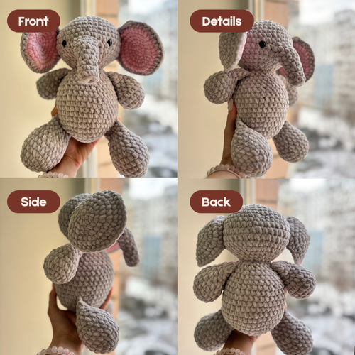 Baby Elephant Amigurumi Patter