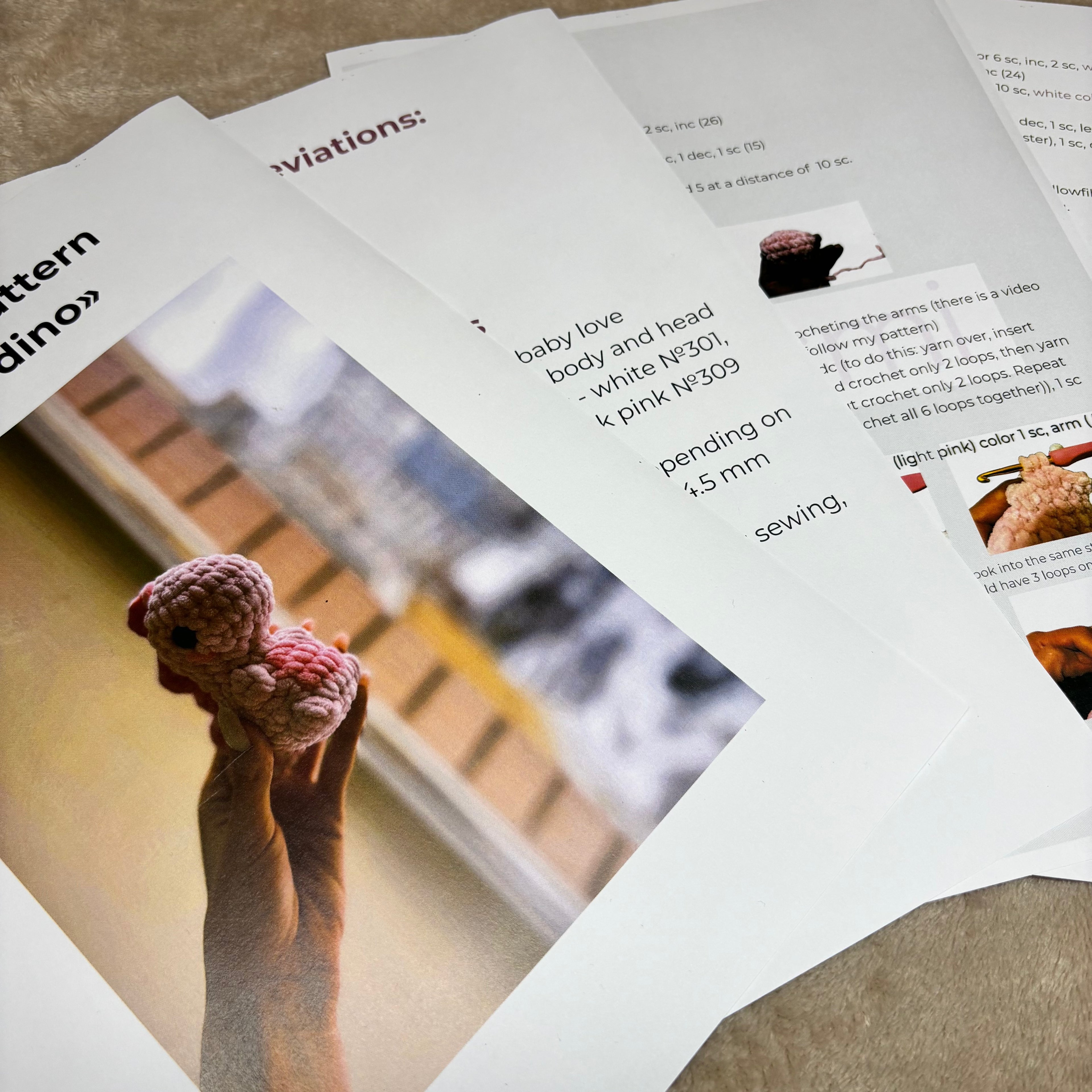 Plush Dino Crochet Pattern