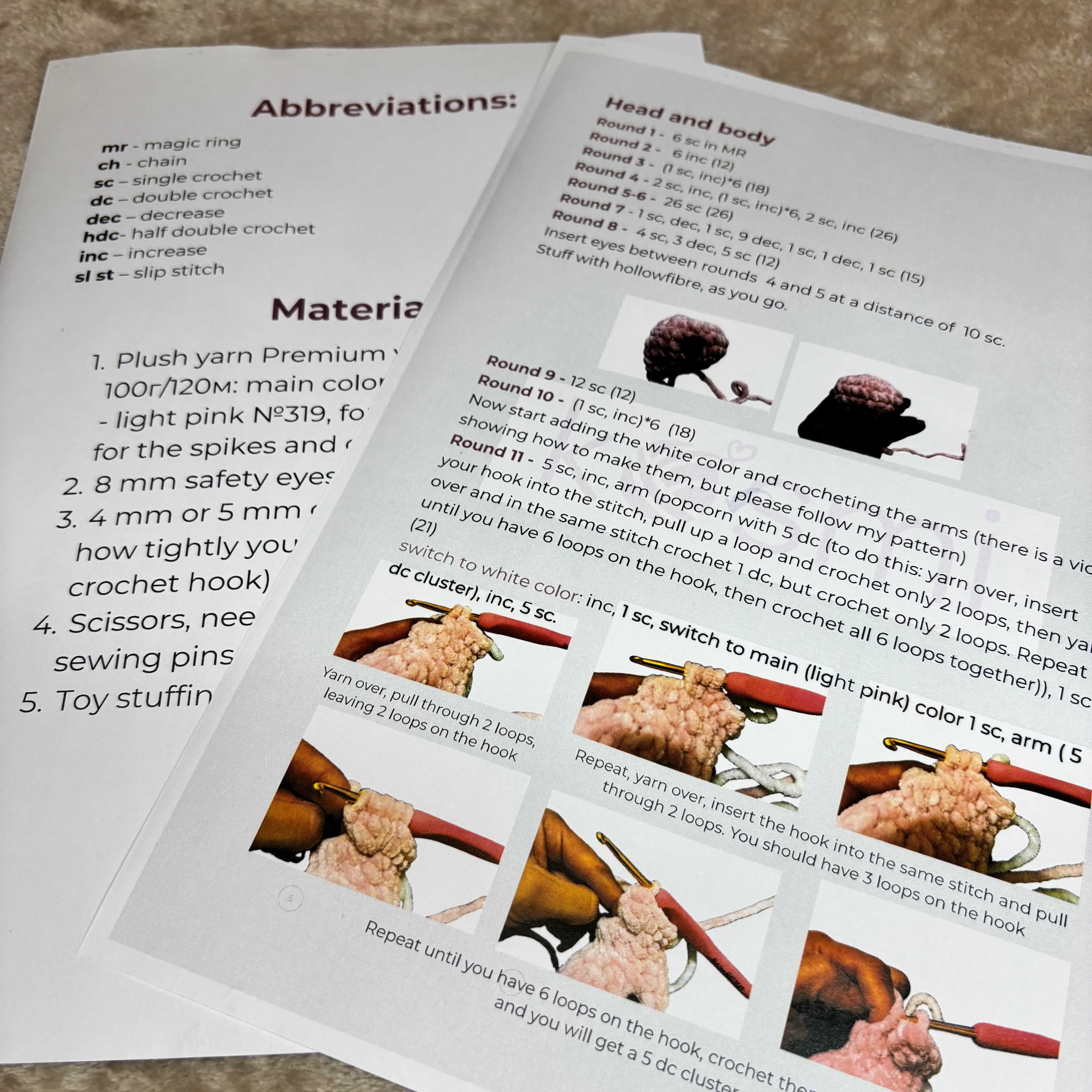 Plush Dino Crochet Pattern