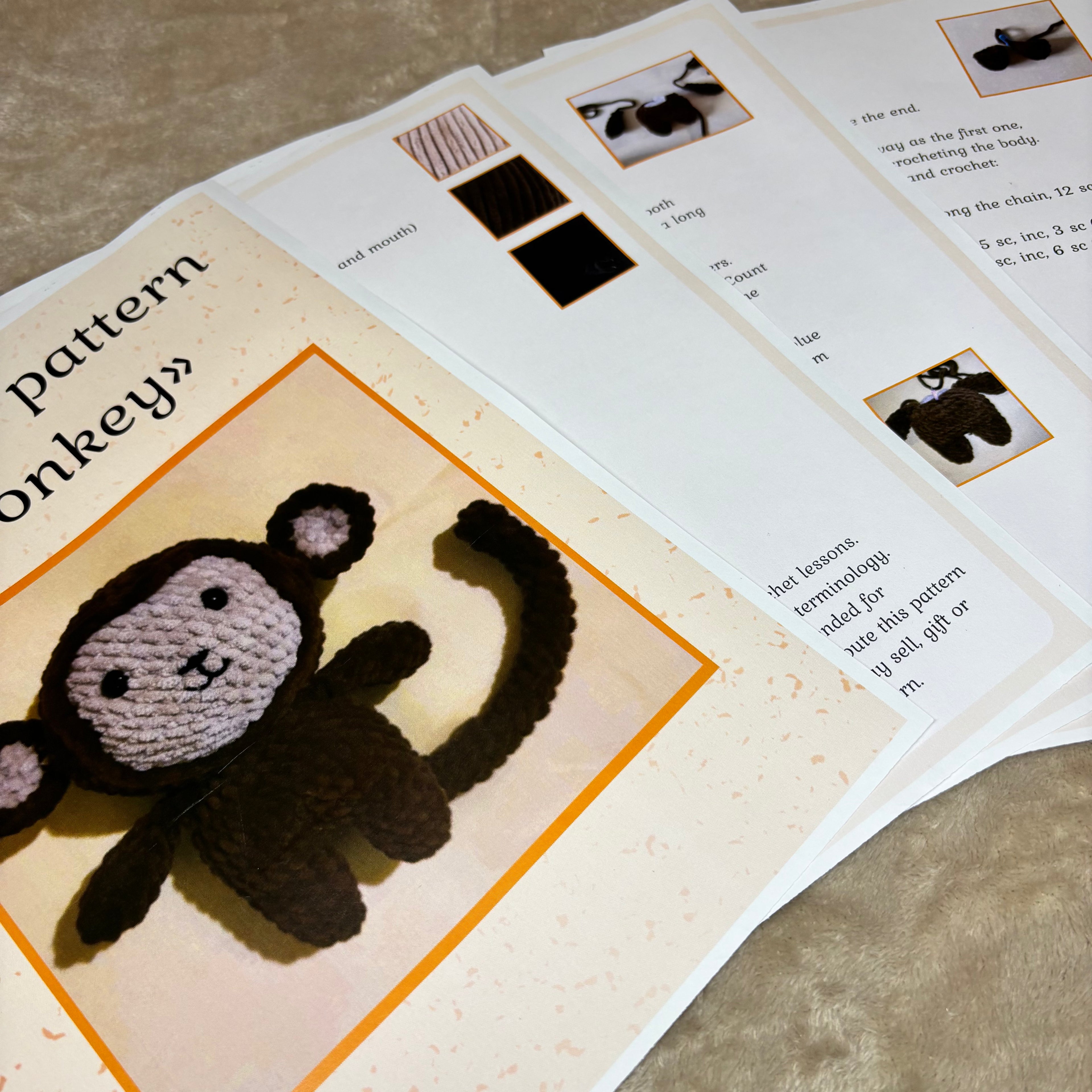 Cozy Jungle Monkey PDF Pattern