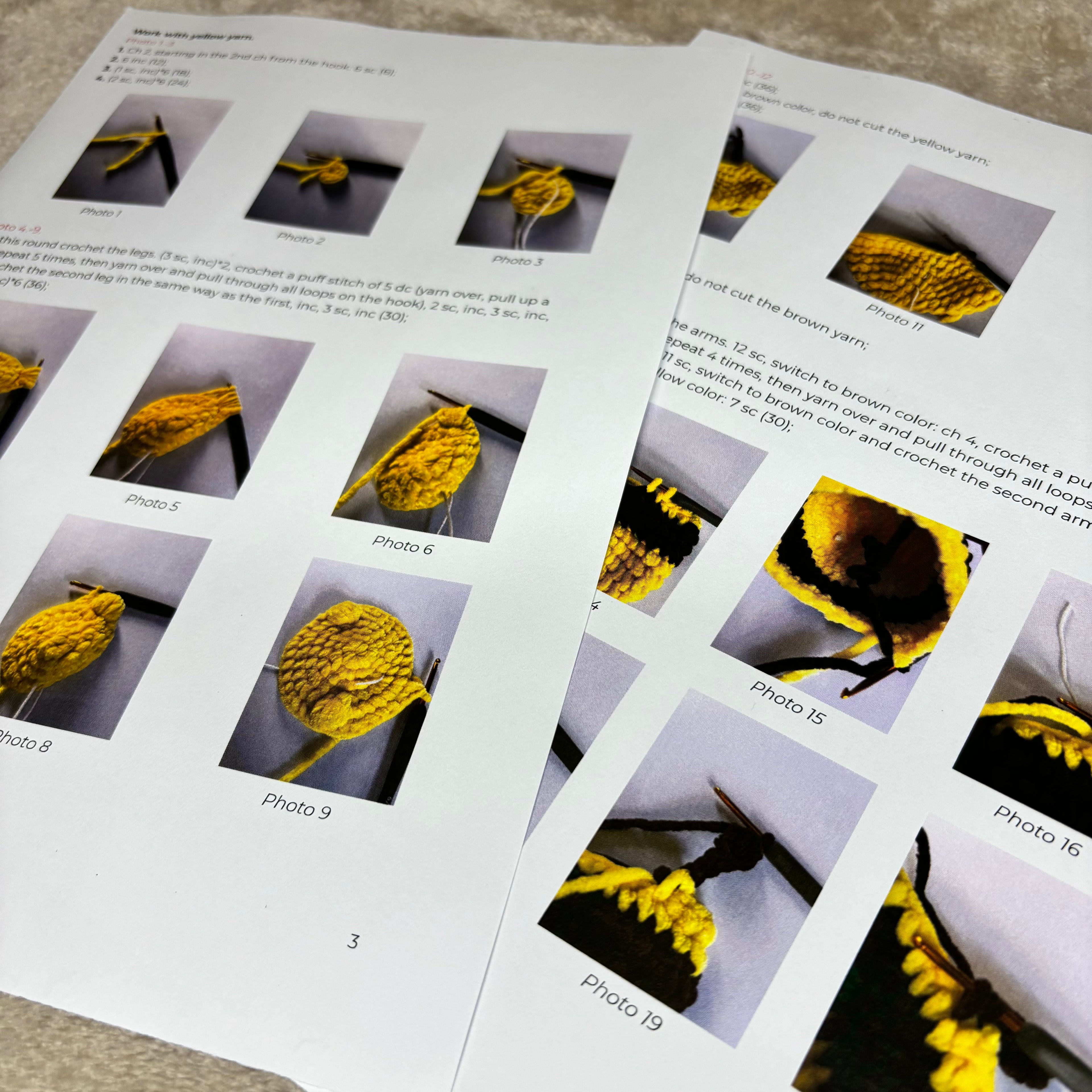 Plush Bee Crochet Pattern